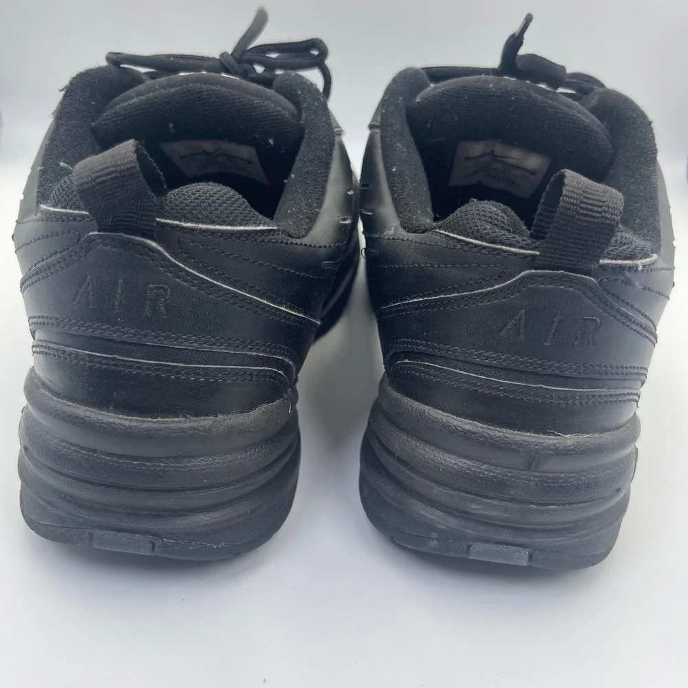 Nike Air Monarch IV Men's Black Leather Training Shoes Size 10 4E Extra Wide